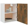 Mueble colgante madera ingeniería roble ahumado 50x31x60 cm