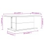 Mesa de centro madera ingeniería gris hormigón 102x55,5x40 cm