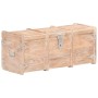 Baúl de almacenamiento de madera maciza de acacia 90x40x40 cm