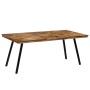 Mesa de comedor de teca reciclada y acero 180x90x76 cm