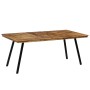 Mesa de comedor de teca reciclada y acero 180x90x76 cm