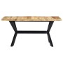 Mesa de comedor madera maciza de mango rugosa 160x80x75 cm