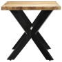 Mesa de comedor madera maciza de mango rugosa 160x80x75 cm