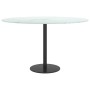 Tablero de mesa diseño mármol vidrio templado blanco Ø70x0,8 cm