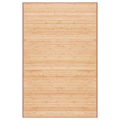 Alfombra de bambú marrón 100x160 cm