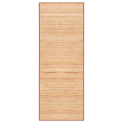 Alfombra de bambú marrón 80x200 cm