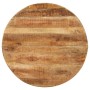 Mesa de comedor madera de mango rugosa redonda 100x100x75 cm