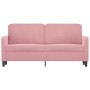 Sofá de 2 plazas terciopelo rosa 140 cm
