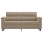 Sofá de 2 plazas de tela microfibra gris taupe 140 cm