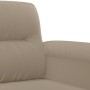 Sofá de 2 plazas de tela microfibra gris taupe 140 cm
