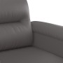 Sillón cuero sintético gris 60 cm