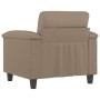Sillón cuero sintético color capuchino 60 cm