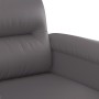 Sofá de 2 plazas de cuero sintético gris 120 cm
