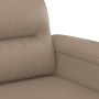 Sofá de 2 plazas de cuero sintético color capuchino 120 cm