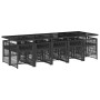 Set de comedor jardín 11 pzas con cojines ratán sintético negro