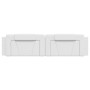 Cabecero de cama acolchado cuero sintético blanco 200 cm