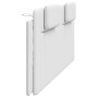 Cabecero de cama acolchado cuero sintético blanco 200 cm