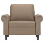 Sillón cuero sintético color capuchino 60 cm