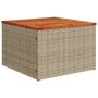 Set de sofás de jardín con cojines 9 pzas ratán sintético beige
