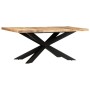 Mesa de comedor madera maciza de mango rugosa 180x90x76 cm