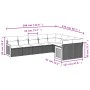 Set de sofás de jardín 9 pzas con cojines ratán sintético beige