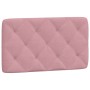 Cabecero de cama acolchado terciopelo rosa 90 cm