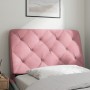 Cabecero de cama acolchado terciopelo rosa 90 cm