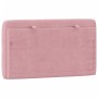 Cabecero de cama acolchado terciopelo rosa 90 cm