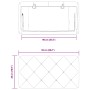 Cabecero de cama acolchado terciopelo rosa 90 cm