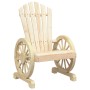 Juego de muebles de jardín 3 piezas madera maciza de abeto