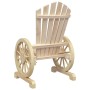 Juego de muebles de jardín 3 piezas madera maciza de abeto