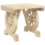 Juego de muebles de jardín 3 piezas madera maciza de abeto
