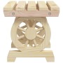 Juego de muebles de jardín 3 piezas madera maciza de abeto