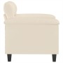 Sillón de tela de microfibra beige 60 cm