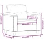 Sillón de tela de microfibra beige 60 cm