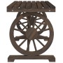 Juego de comedor de jardín 5 piezas madera maciza de abeto