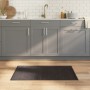 Alfombra rectangular bambú marrón oscuro 60x100 cm