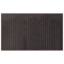 Alfombra rectangular bambú marrón oscuro 60x100 cm