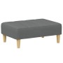 Sofá cama de 2 plazas con taburete tela gris oscuro