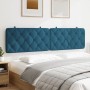 Cabecero de cama acolchado terciopelo azul 200 cm