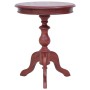 Mesa auxiliar de madera maciza de caoba marrón 50x50x65 cm