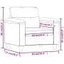 Sillón de tela de microfibra gris taupé 60 cm