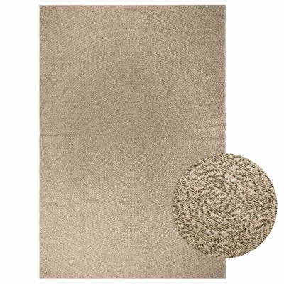 Alfombra ZIZUR aspecto yute interior/exterior beige 200x290 cm