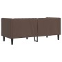 Sofá Chesterfield de 2 plazas cuero artificial marrón