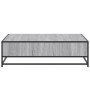 Mesa centro madera ingeniería y metal gris Sonoma 100x100x30 cm