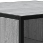 Mesa centro madera ingeniería y metal gris Sonoma 100x100x30 cm