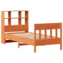 Estructura de cama sin colchón madera maciza marrón 75x190 cm