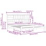 Cama con estantería sin colchón madera maciza marrón 180x200cm