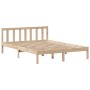 Cama con estantería sin colchón madera maciza de pino 160x200cm