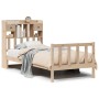 Cama con estantería sin colchón madera maciza de pino 100x200cm